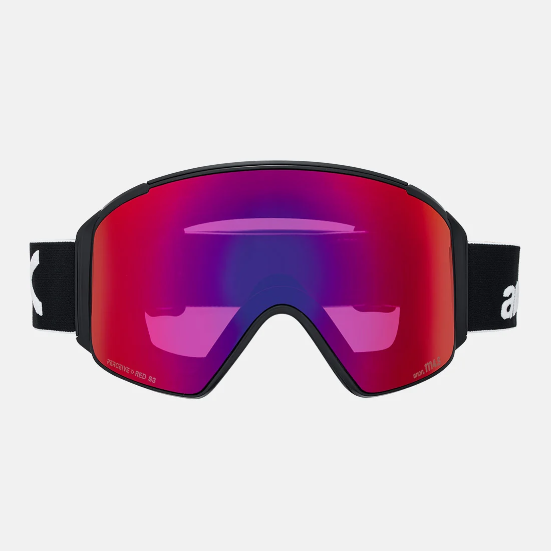 ANON M4S Cylindrical Goggle + MFI Facemask 2026 - Black/Perceive Sunny Red - Image 2