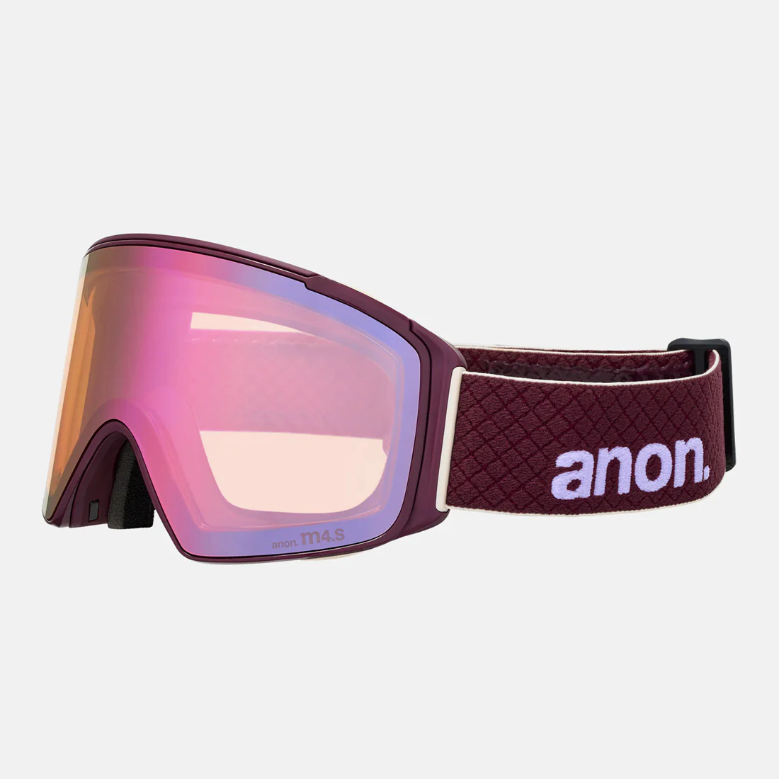 ANON M4S Cylindrical Goggle + MFI Facemask 2026 - Deep Cherry/Perceive Cloudy Pink - Image 3