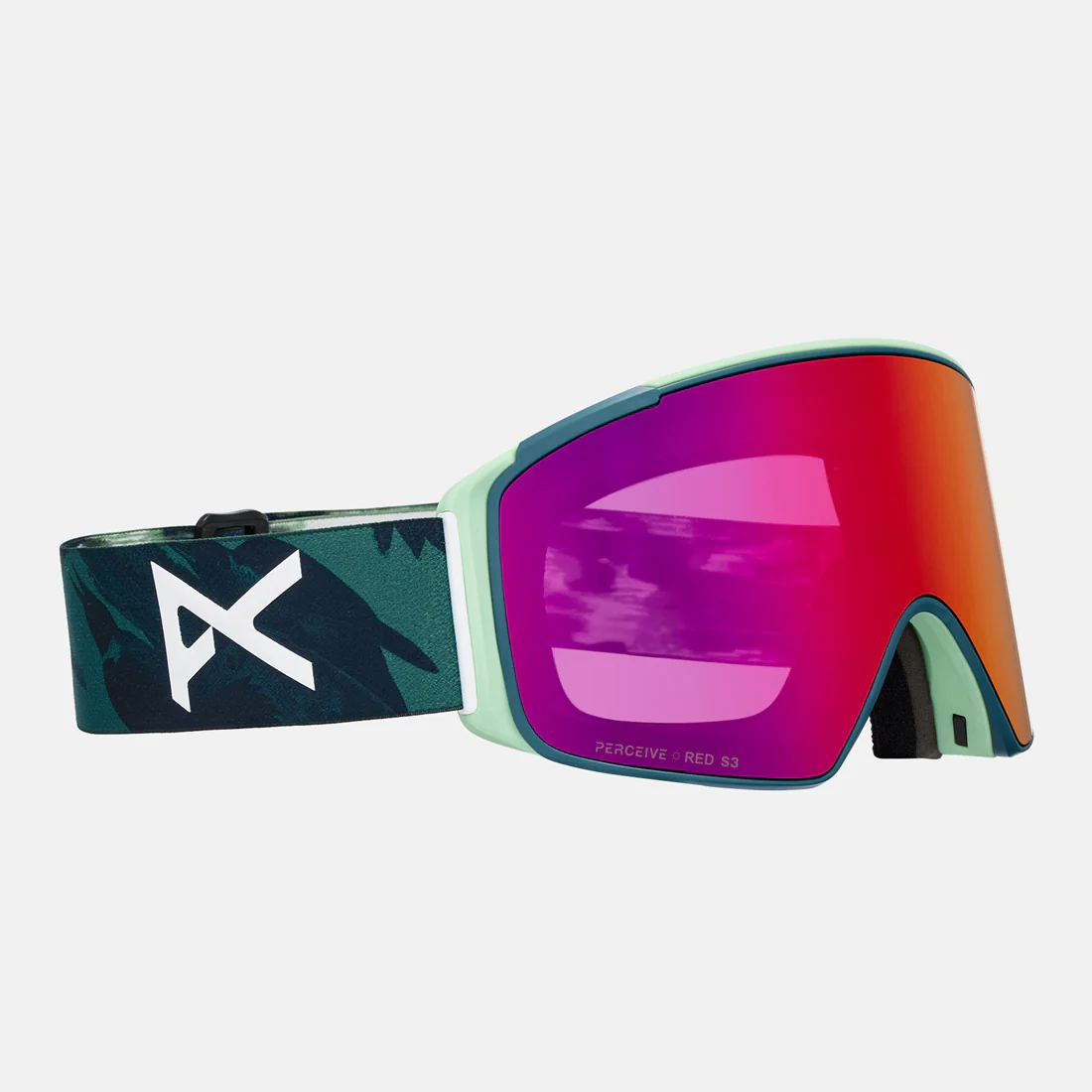 ANON M4S Cylindrical Goggle + MFI Facemask 2026 - Family Tree/Perceive Sunny Red