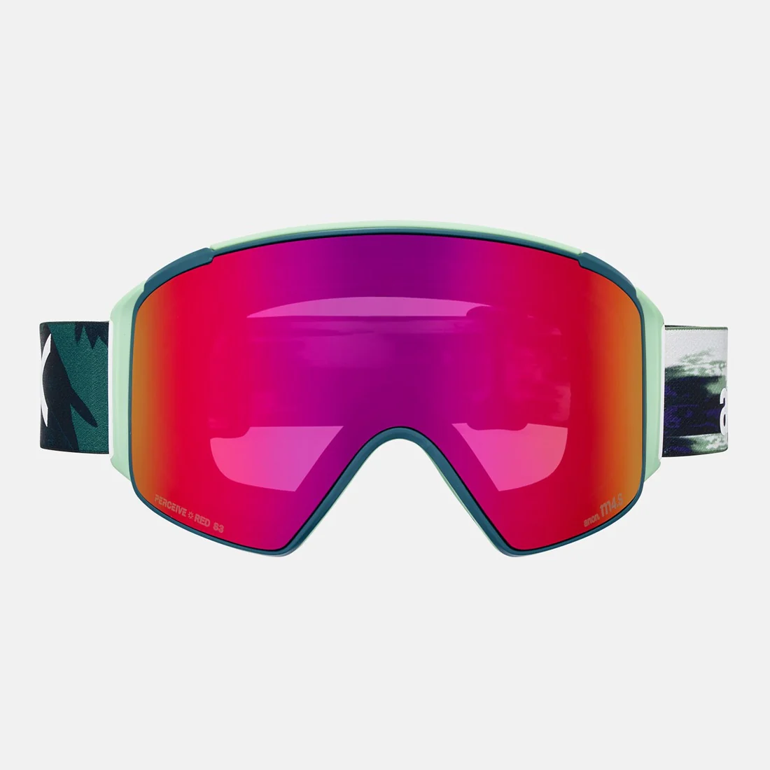 ANON M4S Cylindrical Goggle + MFI Facemask 2026 - Family Tree/Perceive Sunny Red - Image 2