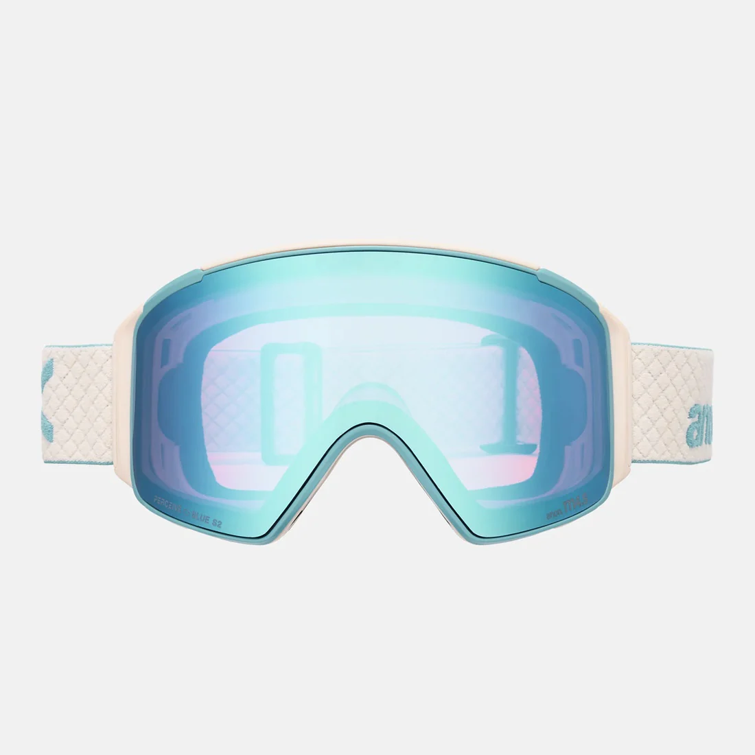 ANON M4S Cylindrical Goggle + MFI Facemask 2026 - Oat/Perceive Variable Blue - Image 2