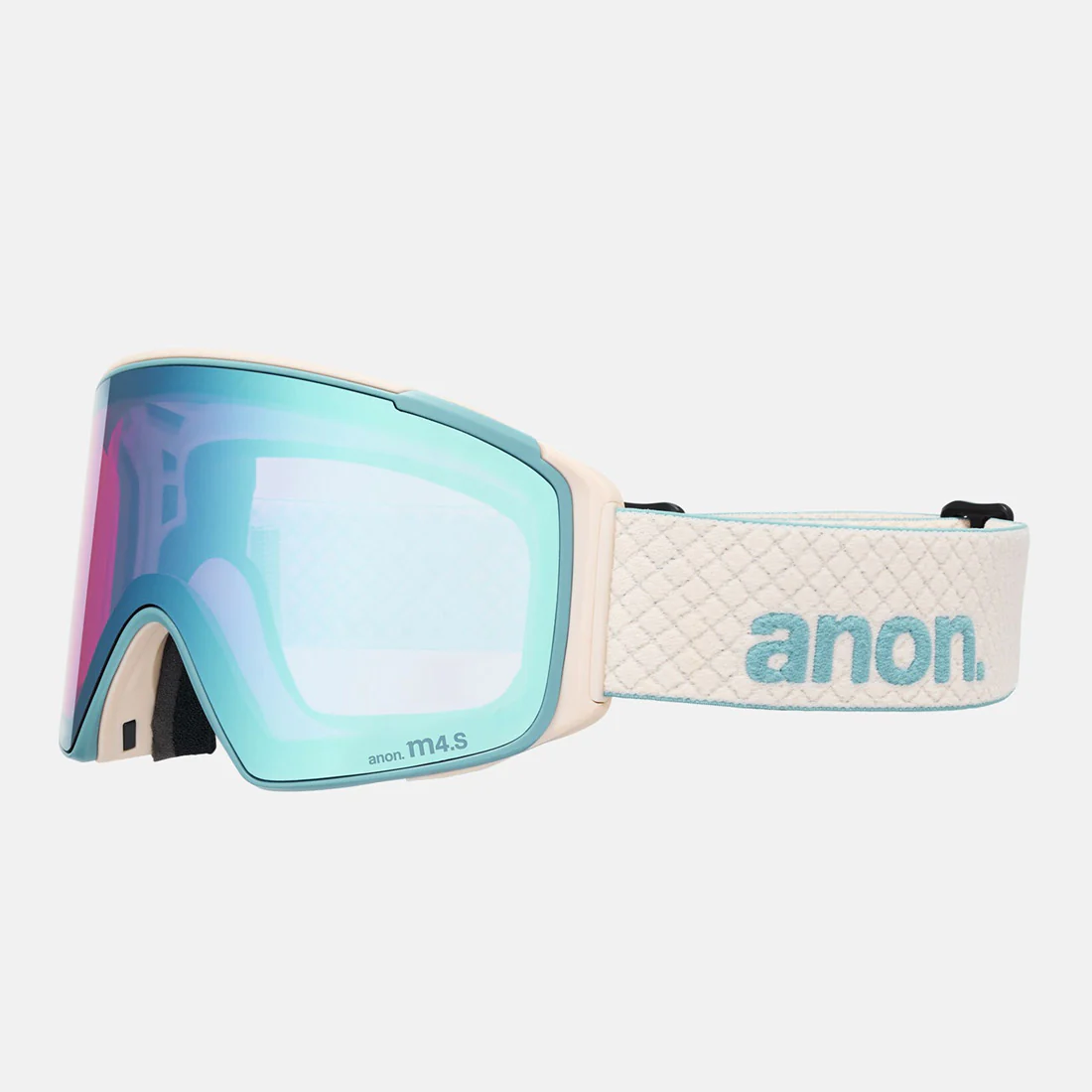 ANON M4S Cylindrical Goggle + MFI Facemask 2026 - Oat/Perceive Variable Blue - Image 3
