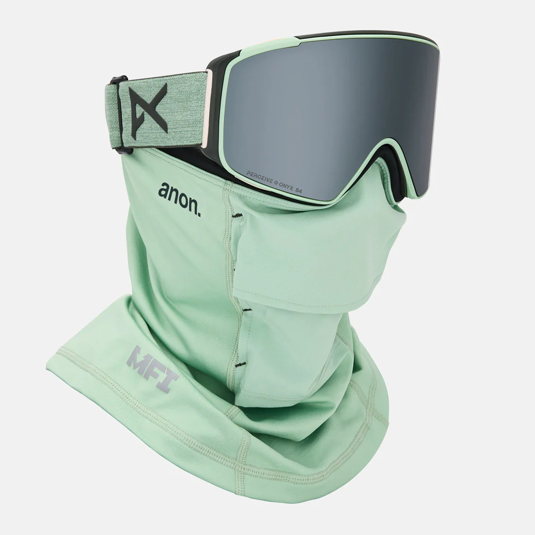 ANON M4S Cylindrical Goggle + MFI Facemask 2026 - Soft Sage/Perceive Sunny Onyx - Image 5