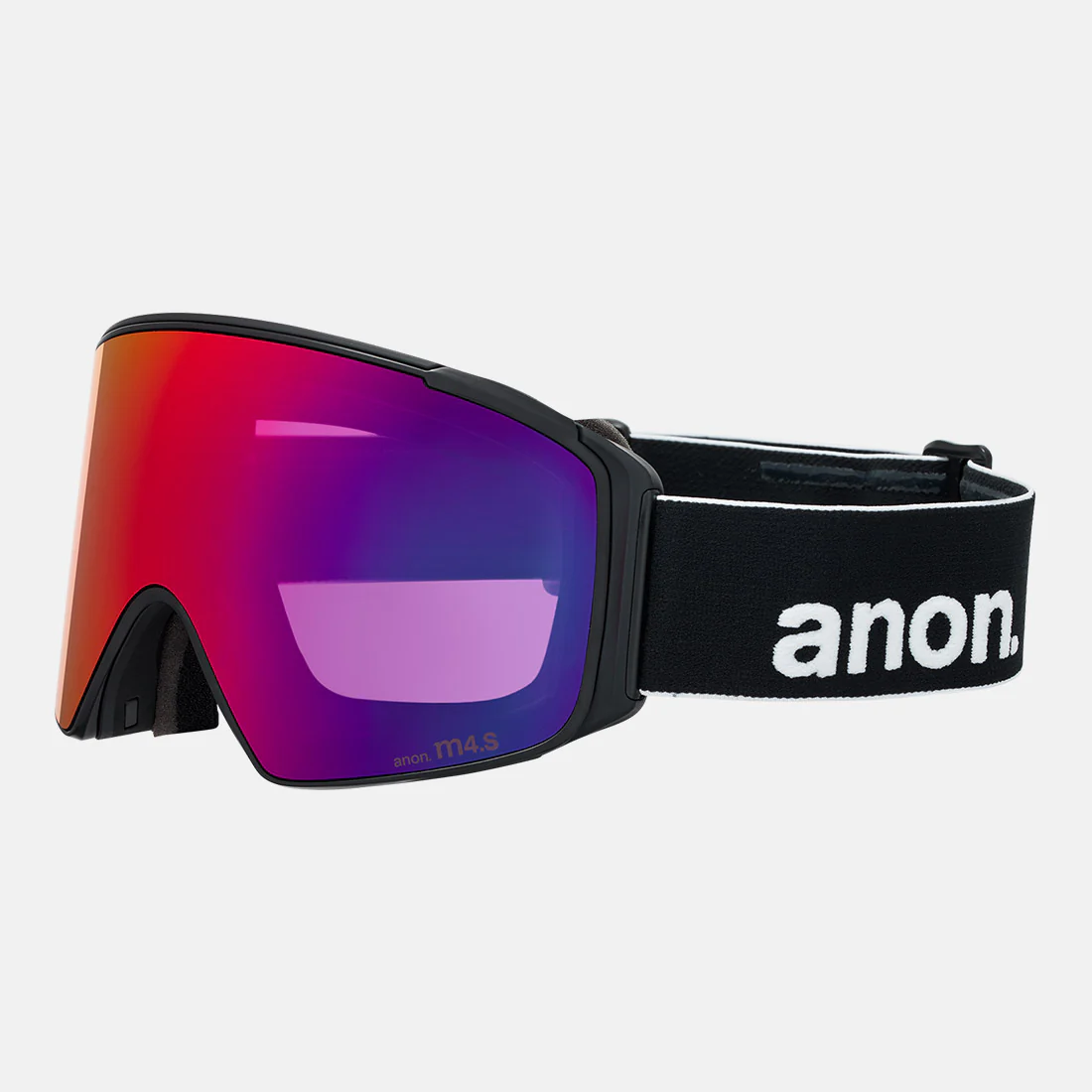 ANON M4S Cylindrical Low Bridge Fit Goggle + MFI Facemask 2026 - Black/Perceive Sunny Red - Image 3