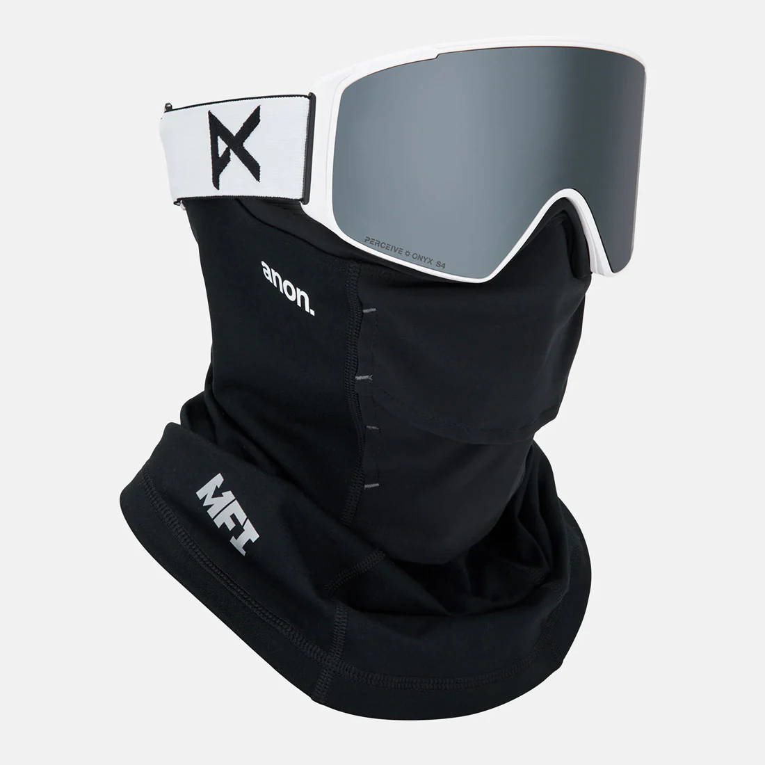 ANON M4S Cylindrical Low Bridge Fit Goggle + MFI Facemask 2026 - White/Perceive Sunny Onyx - Image 5