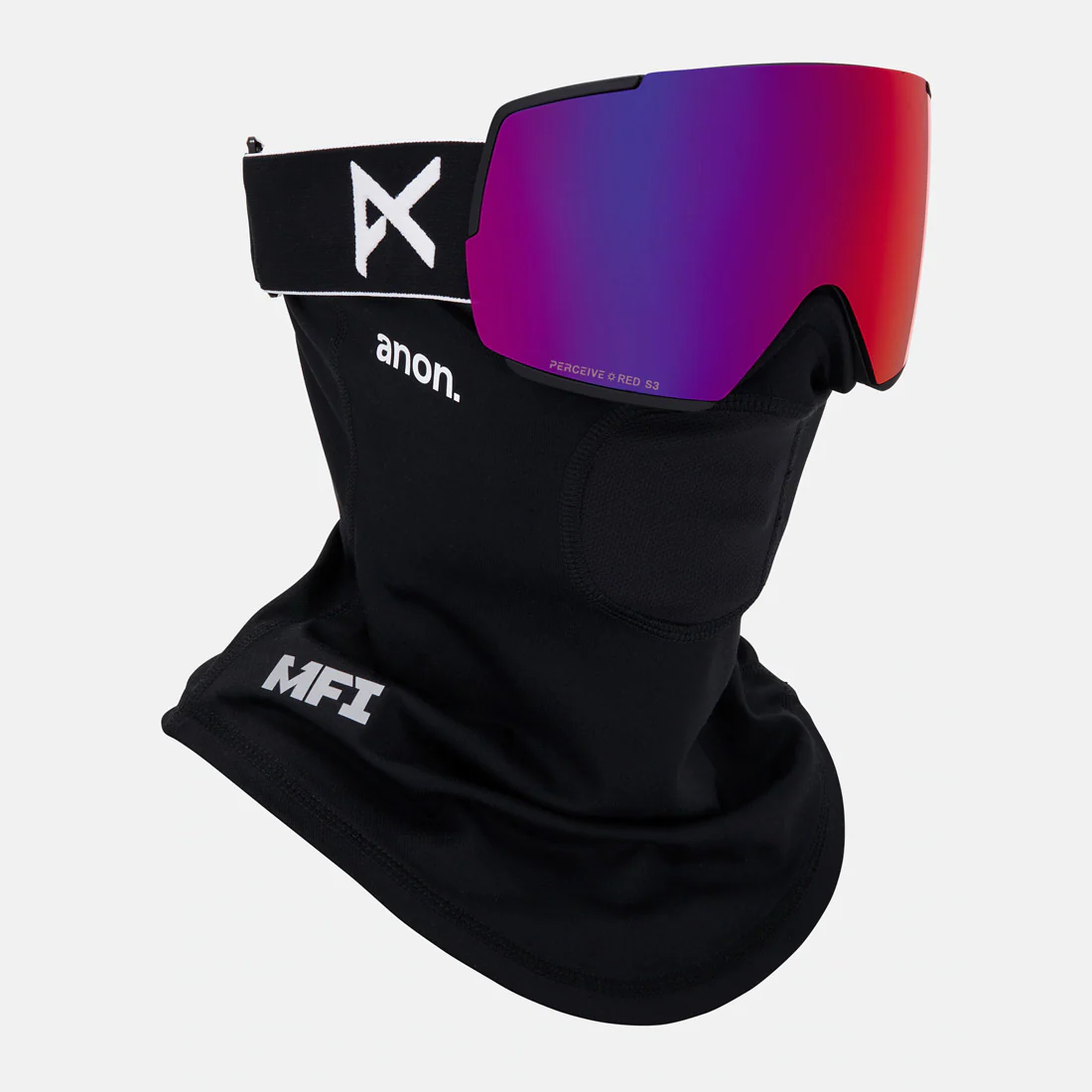 ANON M5 Goggle + MFI Facemask 2026 - Black/Perceive Sunny Red - Image 5