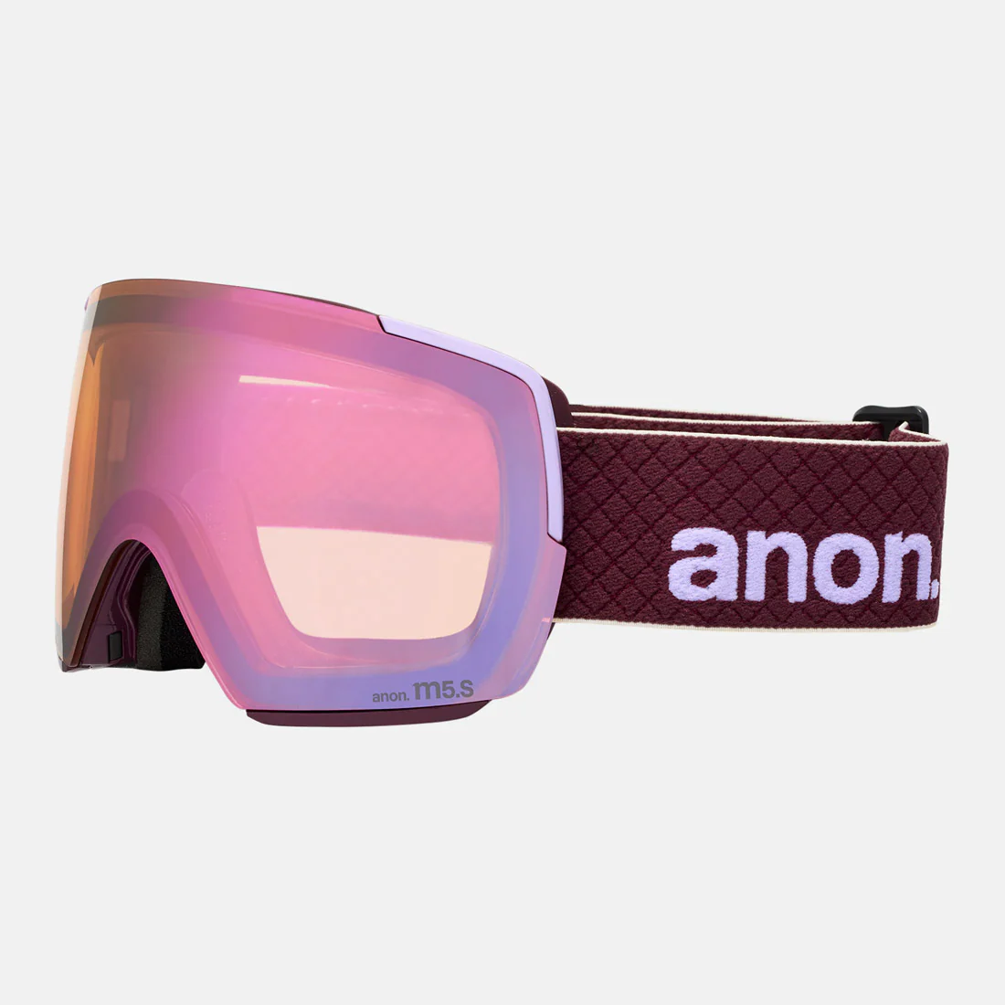 ANON M5S Goggle + MFI Facemask 2026 - Deep Cherry Lilac/Perceive Cloudy Pink - Image 3