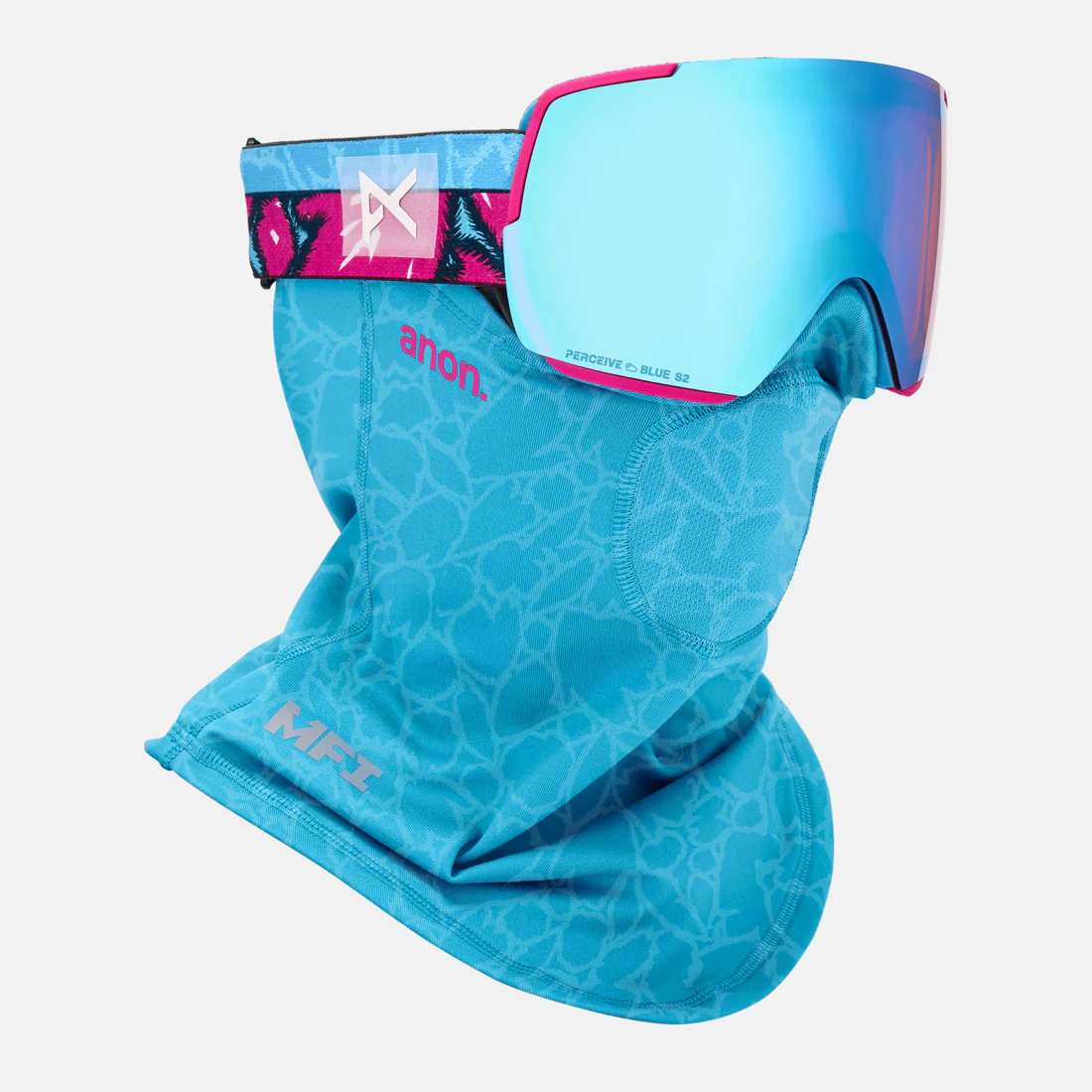 ANON M5S Goggle + MFI Facemask 2026 - Pink Tides/Perceive Variable Blue - Image 5