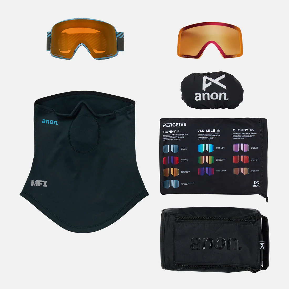 ANON M6 Goggle + MFI Facemask 2026 - Alpine Terra/Perceive Sunny Bronze - Image 6
