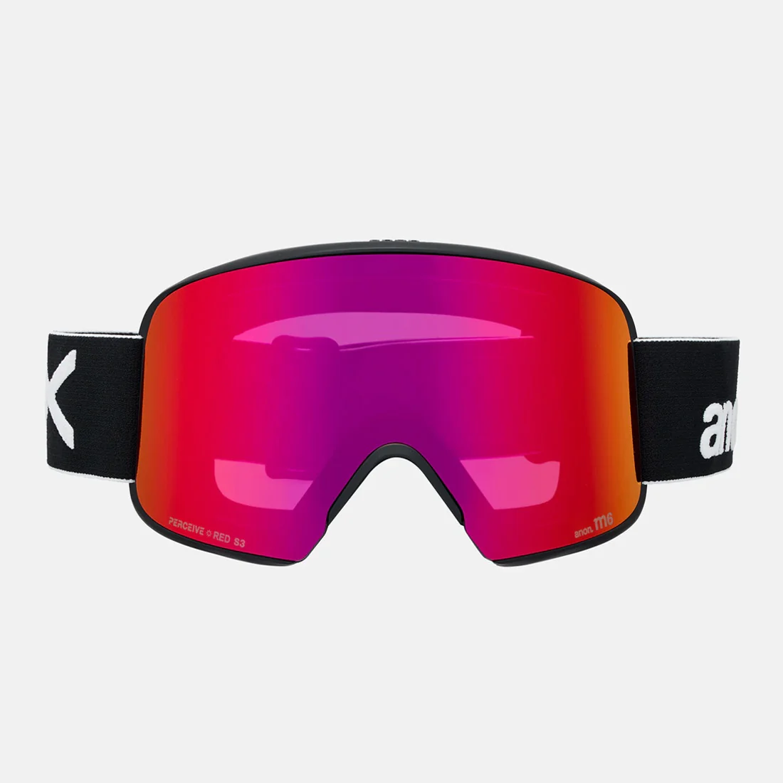ANON M6 Goggle + MFI Facemask 2026 - Black/Perceive Sunny Red - Image 2