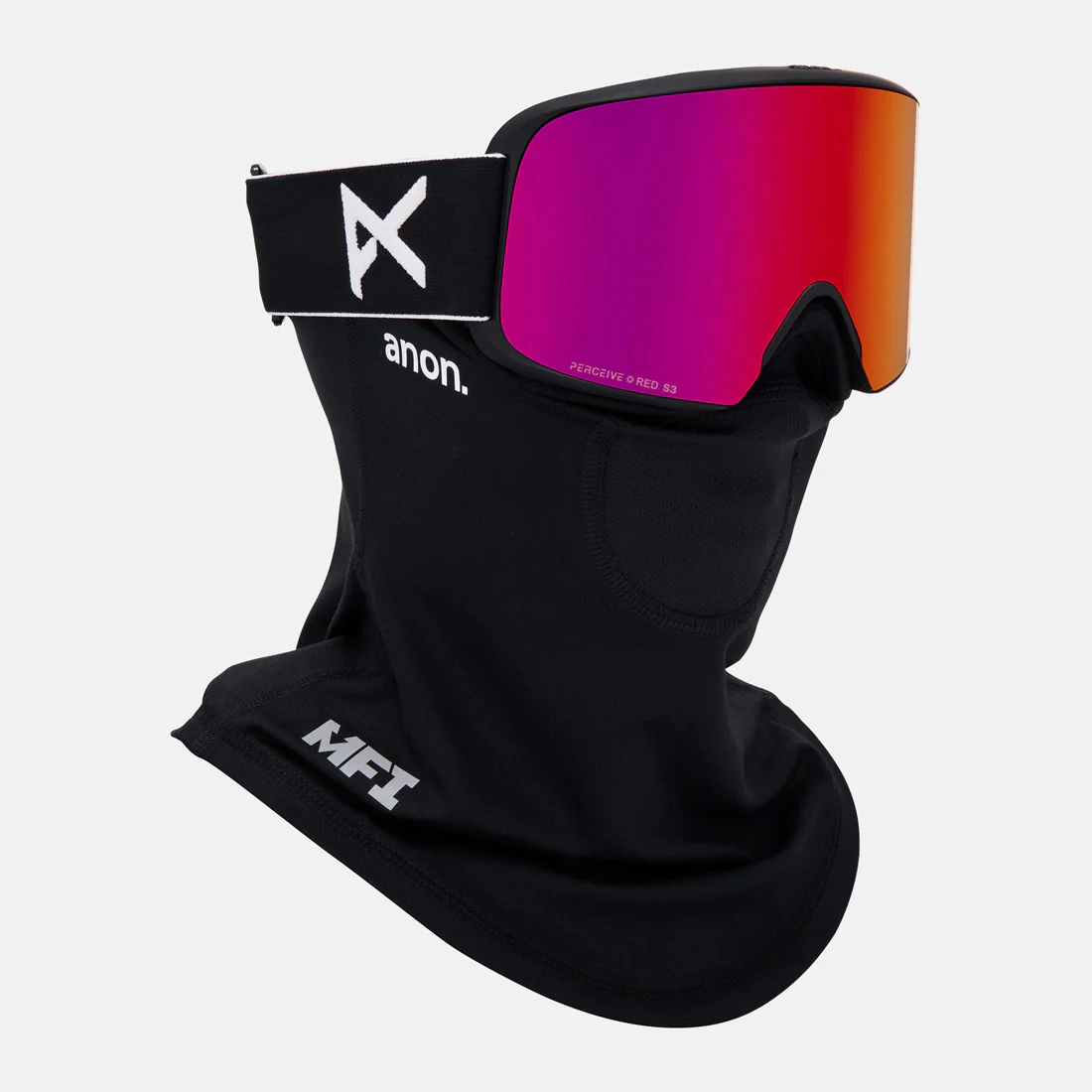 ANON M6 Goggle + MFI Facemask 2026 - Black/Perceive Sunny Red - Image 5