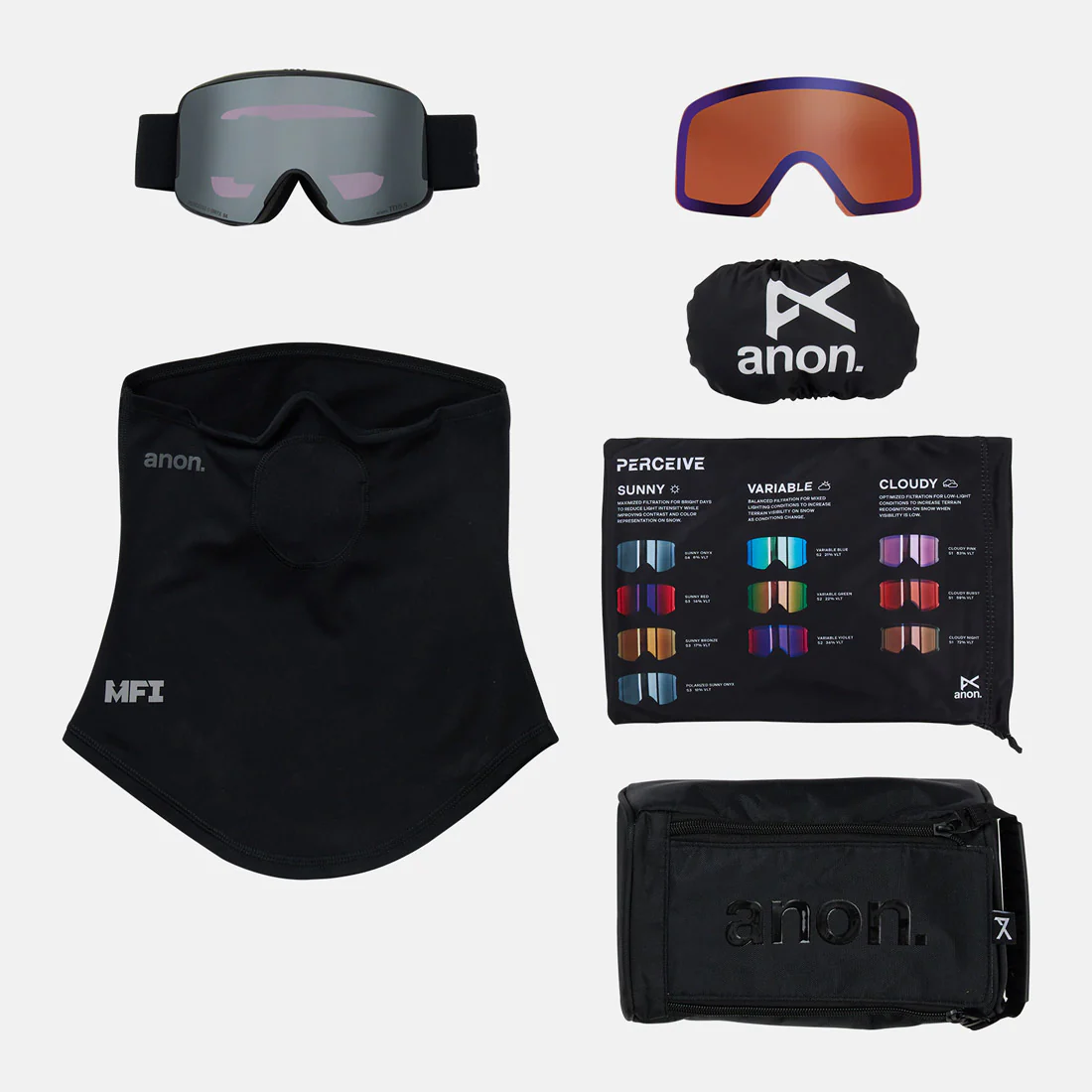ANON M6 Goggle + MFI Facemask 2026 - Smoke/Perceive Sunny Onyx - Image 6