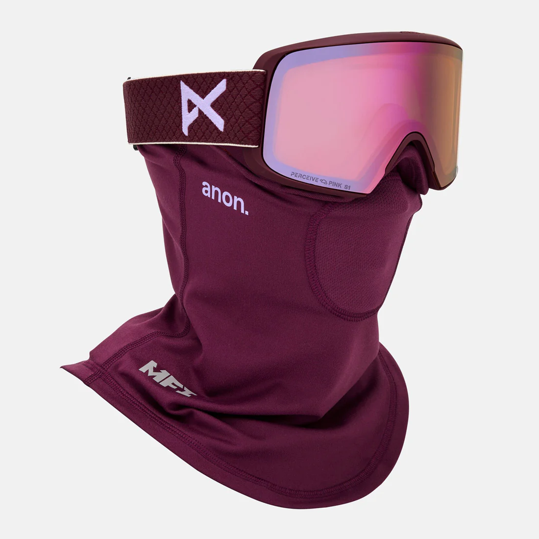ANON M6S Goggle + MFI Facemask 2026 - Deep Cherry/Perceive Cloudy Pink - Image 5