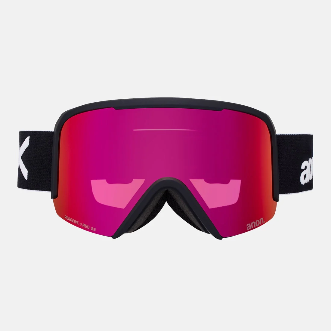 ANON Nesa Goggle + MFI Facemask 2026 - Black/Perceive Sunny Red - Image 2