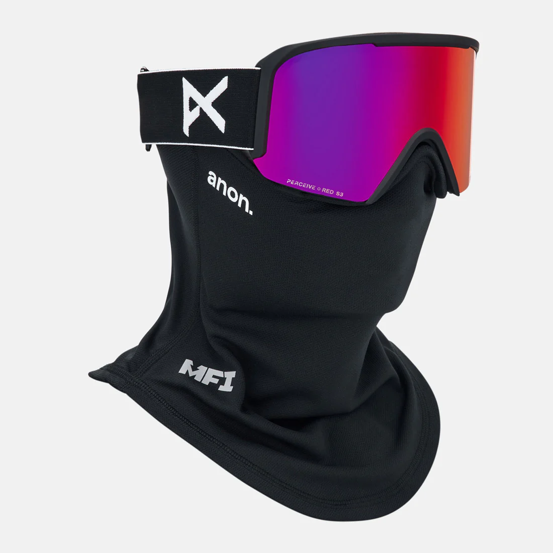ANON Nesa Goggle + MFI Facemask 2026 - Black/Perceive Sunny Red - Image 5