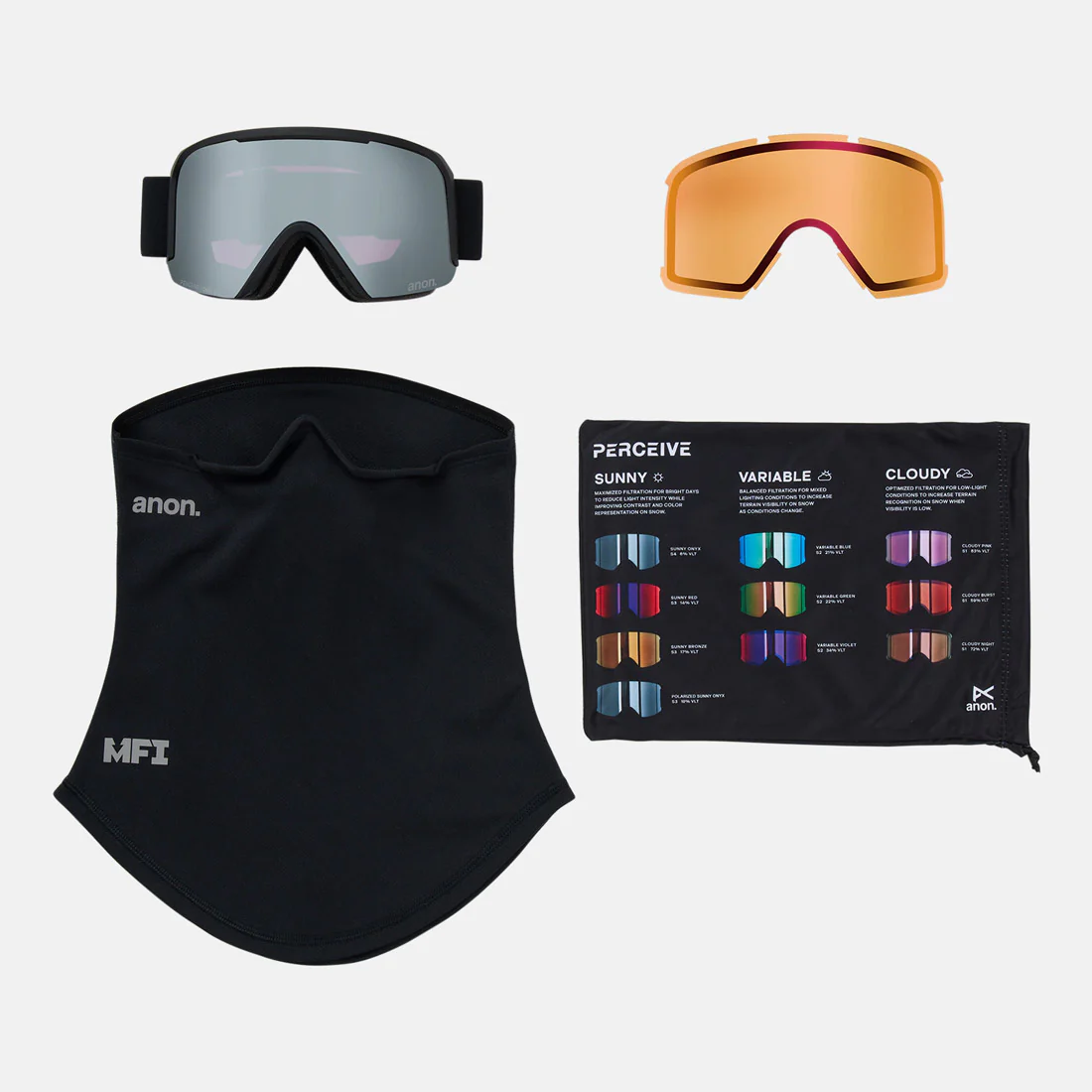 ANON Nesa S Goggle + MFI Facemask 2026 - Smoke/Perceive Sunny Onyx - Image 6