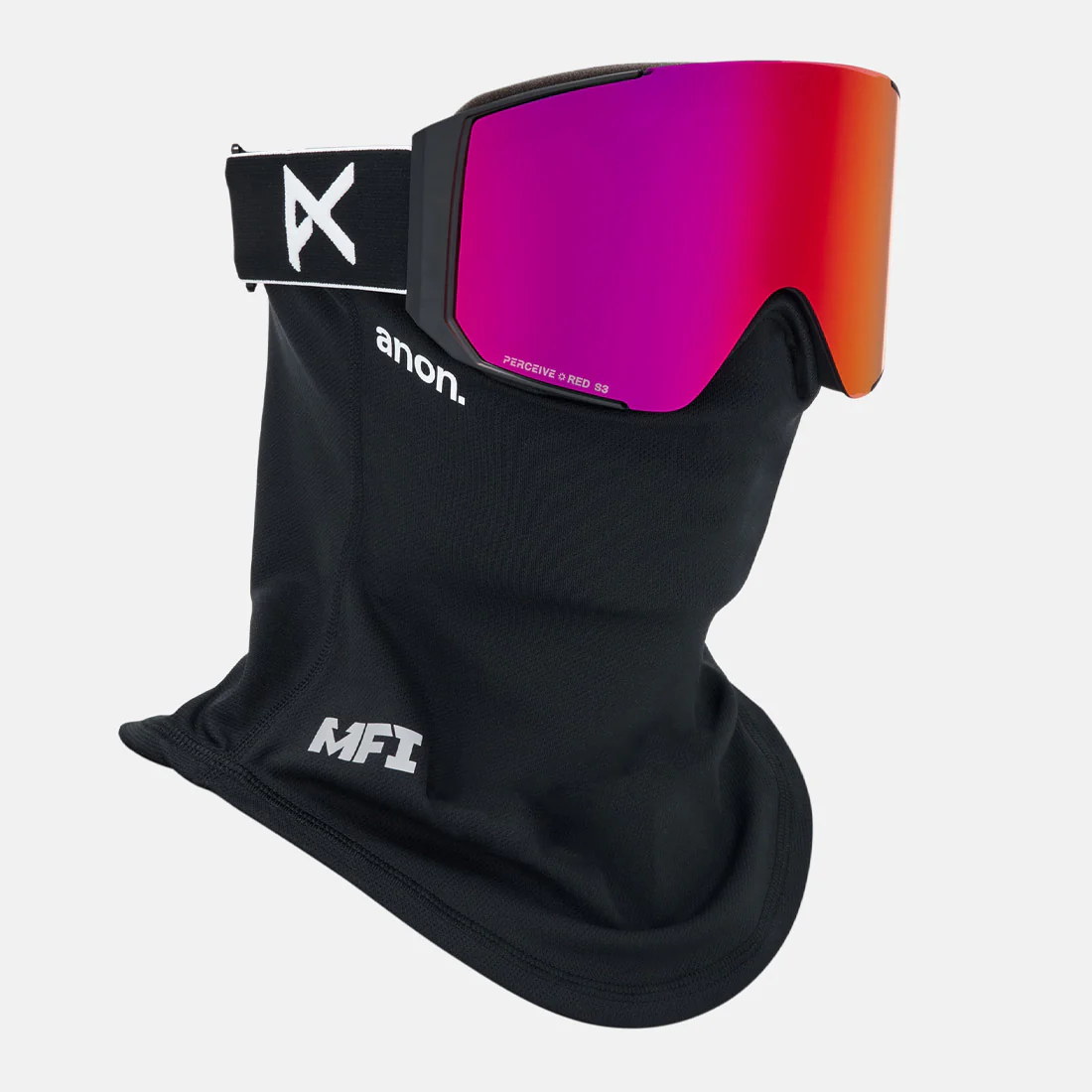 ANON Sync Goggle + MFI Facemask 2026 - Black/Perceive Sunny Red - Image 5