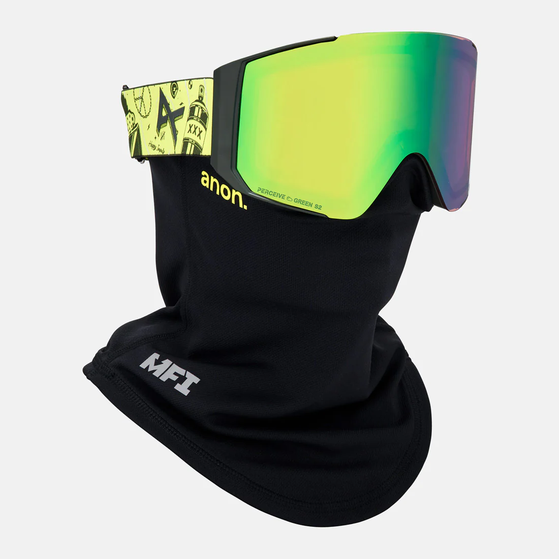 ANON Sync Goggle + MFI Facemask 2026 - Whirlwind/Perceive Variable Green - Image 5