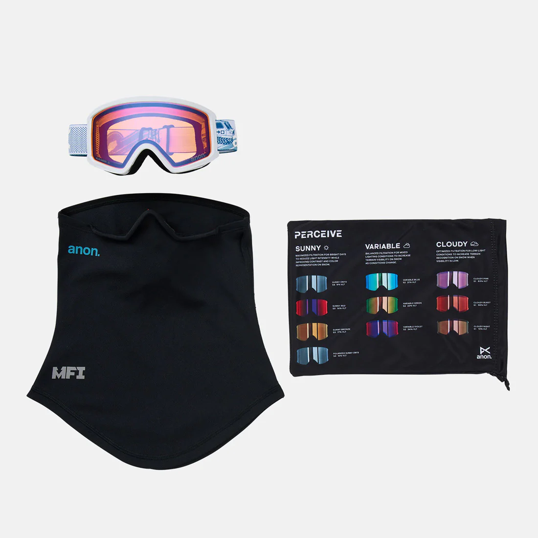 ANON Tracker 2.0 Goggle 2026 - Mountain Party/Blue Amber - Image 6