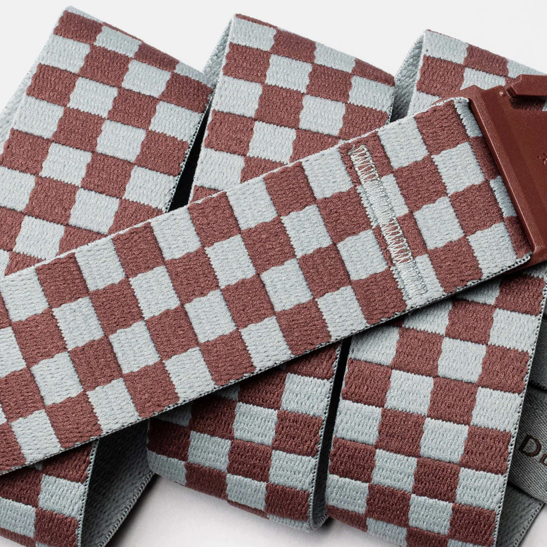 ARCADE Check Belt - Cloud/Burgundy - Image 2