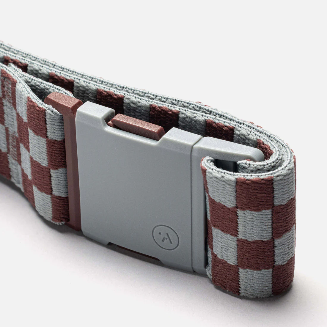 ARCADE Check Belt - Cloud/Burgundy - Image 4