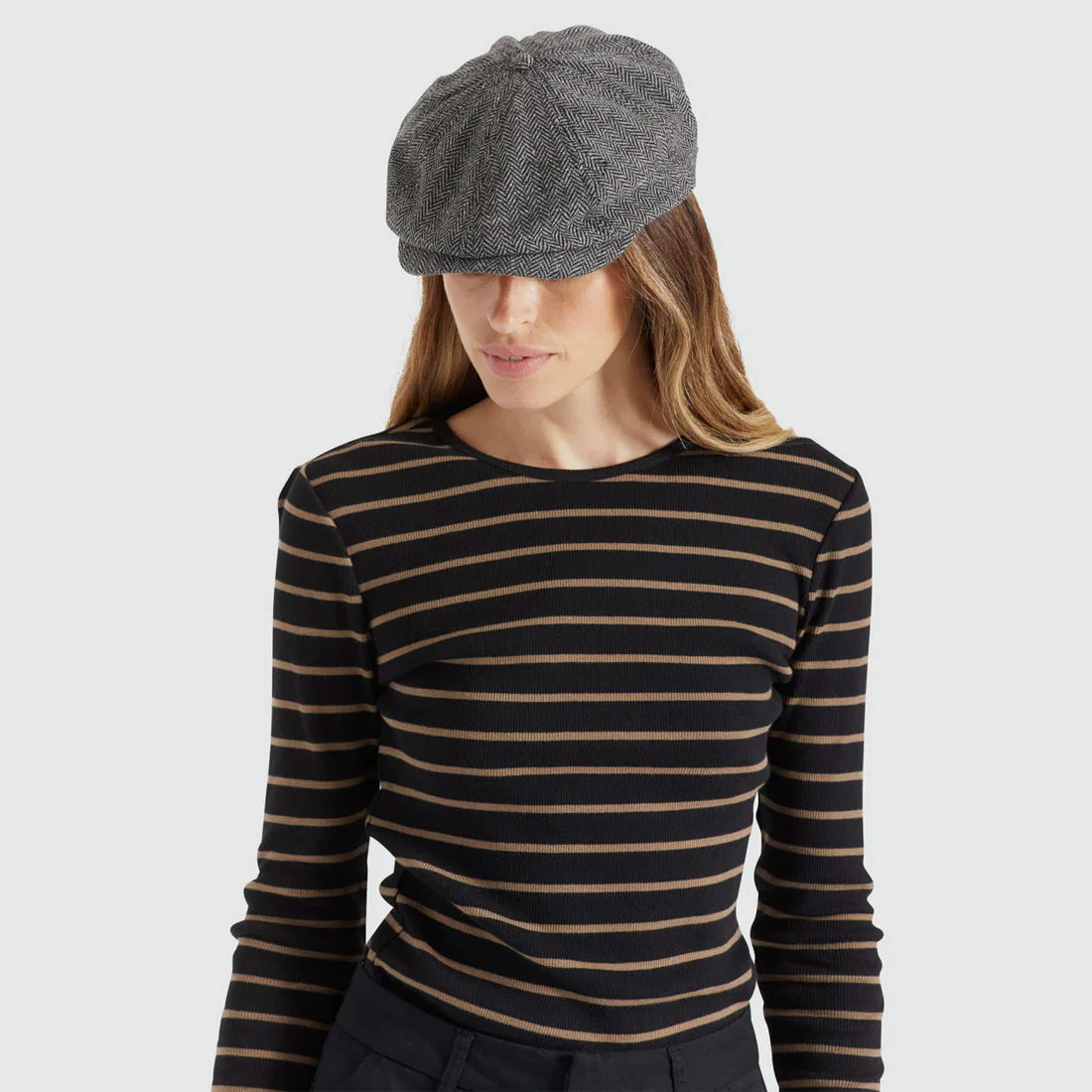 BRIXTON Brood Snap Cap - Grey/Black - Image 3