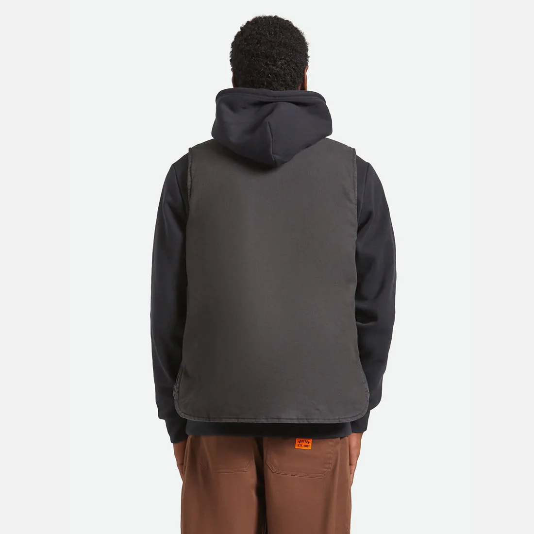 BRIXTON Builders Abraham Reversible Vest - Bark Camo - Image 5