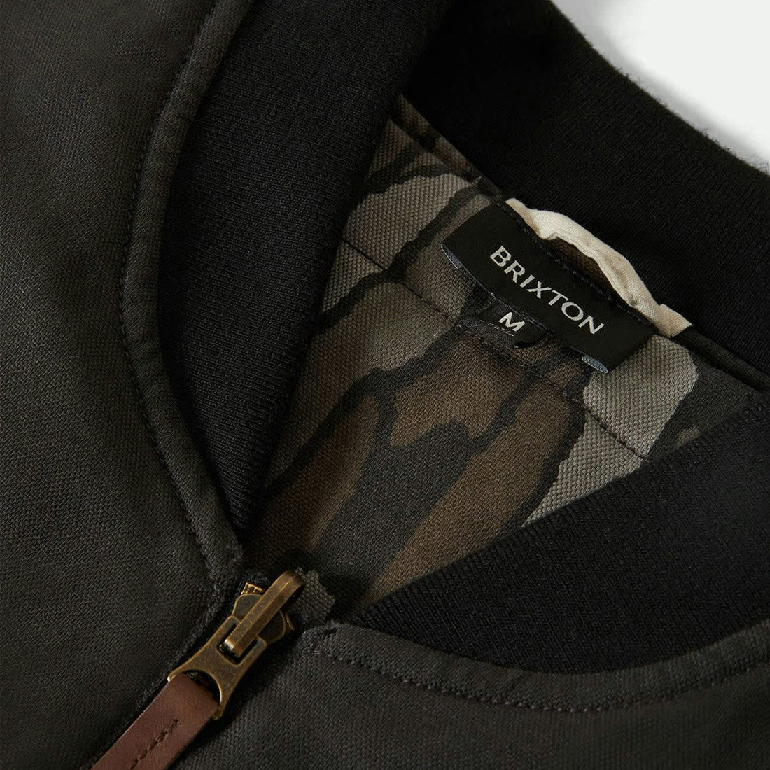 BRIXTON Builders Abraham Reversible Vest - Bark Camo - Image 6