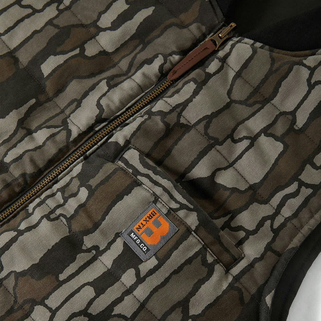 BRIXTON Builders Abraham Reversible Vest - Bark Camo - Image 8