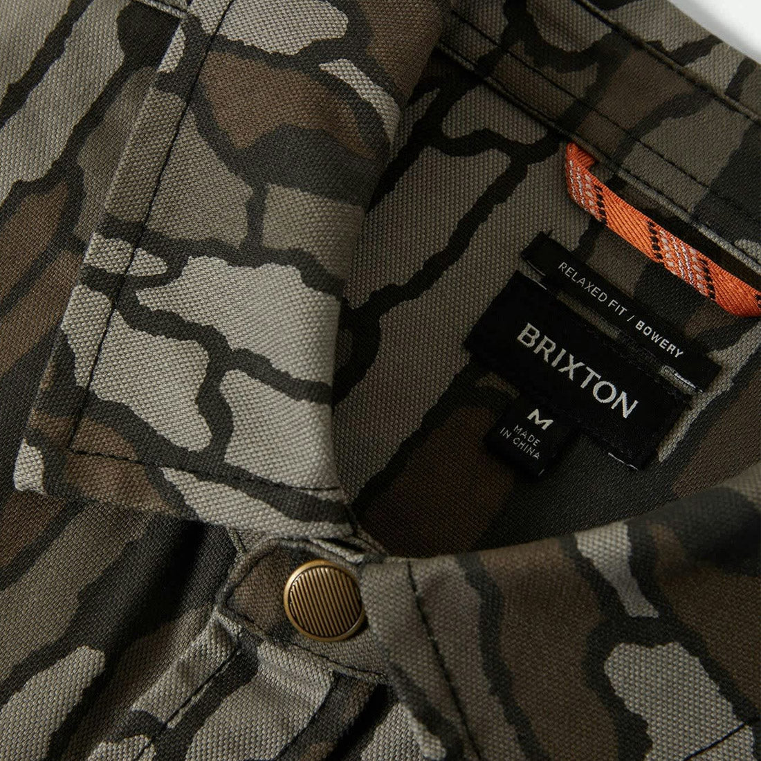BRIXTON Builders Stretch Overshirt - Bark Camo - Image 5