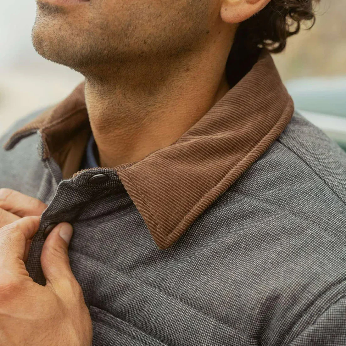 BRIXTON Cass Menswear Jacket - Mixed Tweed - Image 3