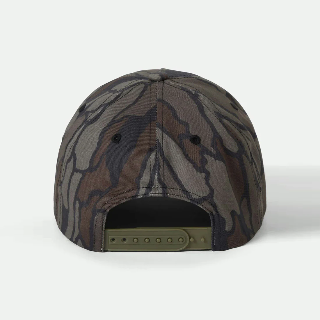 BRIXTON Crest C MP Snapback Cap - Bark Camo - Image 3