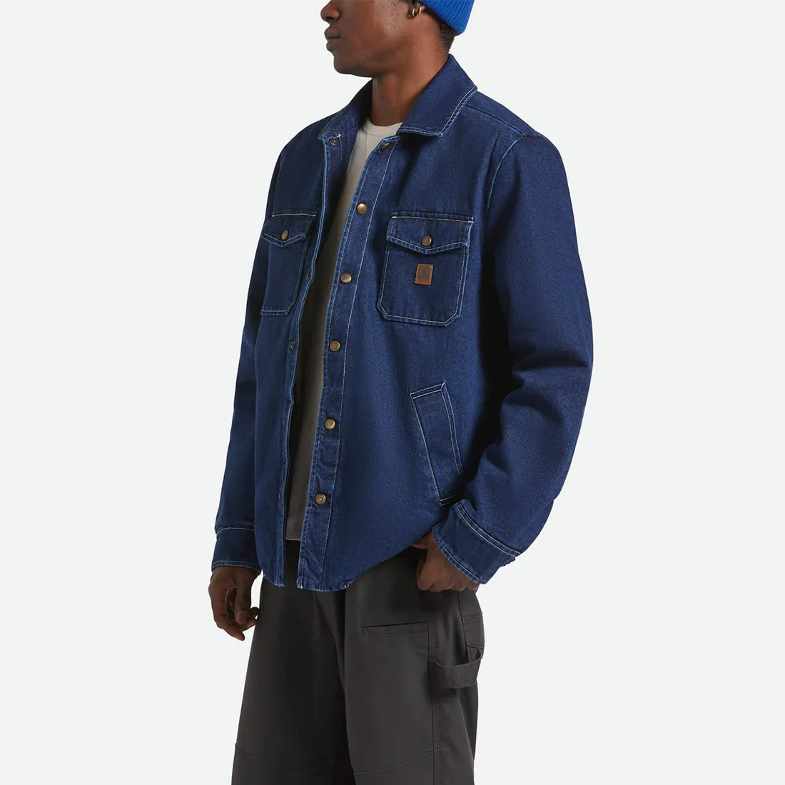 BRIXTON Durham Lined Jacket - Medium Wash Denim - Image 2