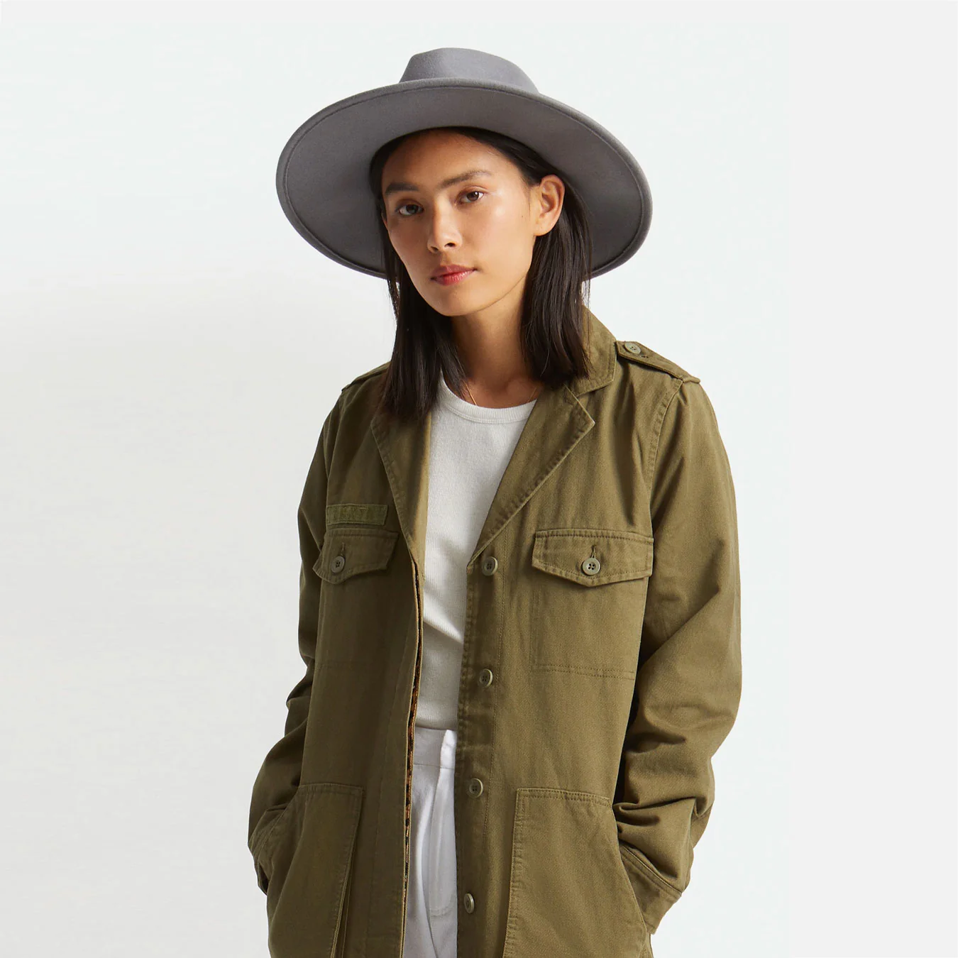 BRIXTON Field Proper Hat - Grey - Image 4