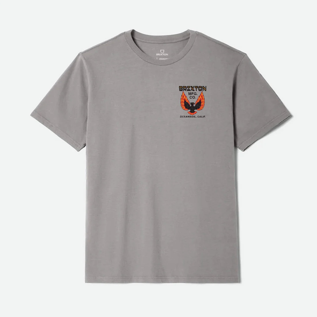 BRIXTON Garvey Tee - Heather Grey - Image 2