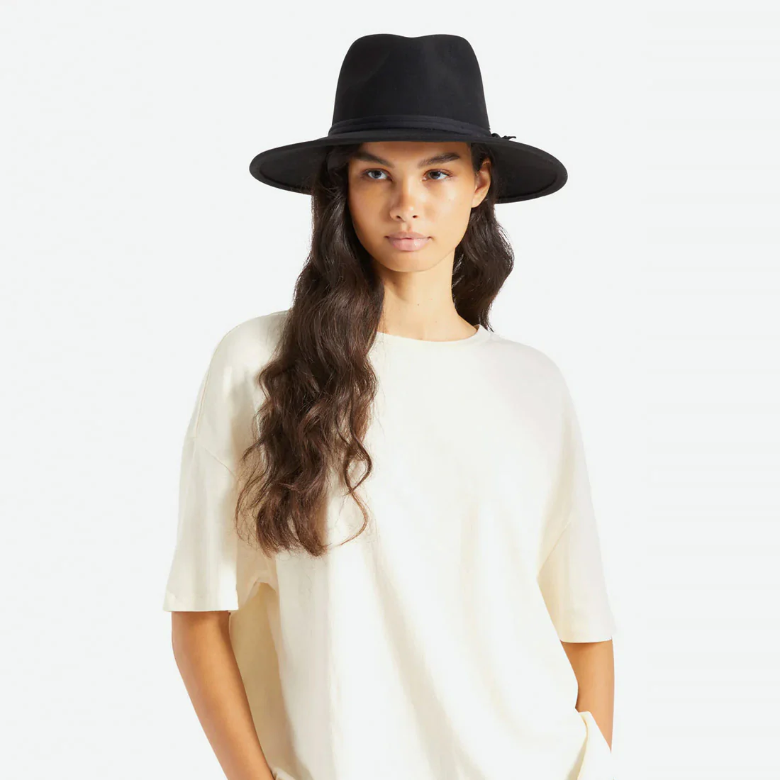 BRIXTON Joanna Felt Packable Hat - Black - Image 4