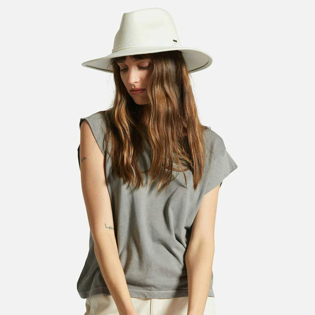 BRIXTON Joanna Felt Packable Hat - Off White - Image 2