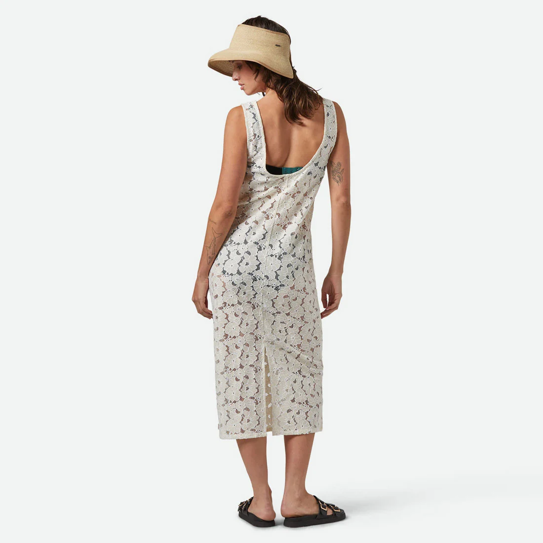 BRIXTON Lace Cover Up Dress - Whitecap - Image 3