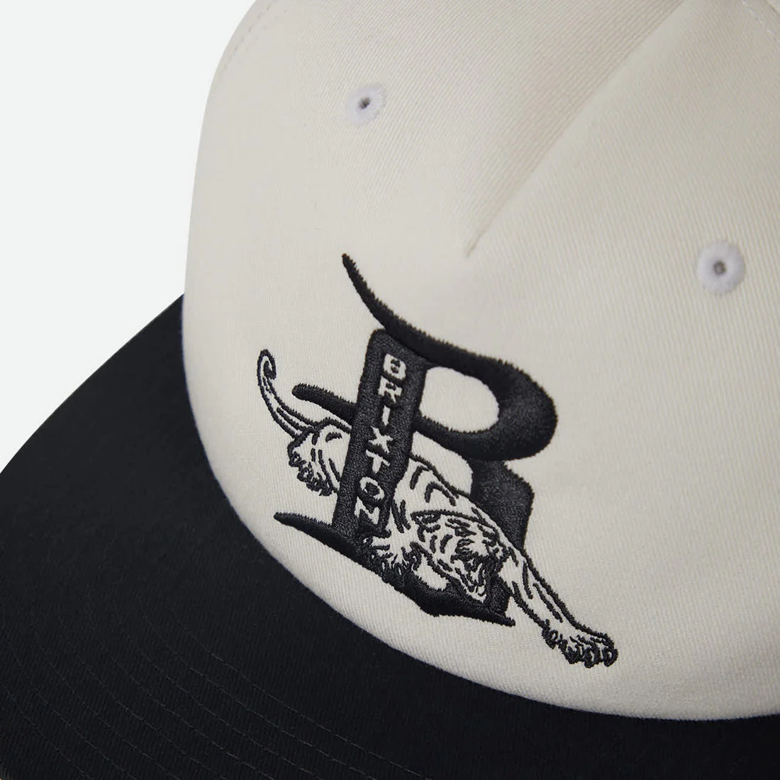 BRIXTON Predator MP Snapback - Off White/Black - Image 2