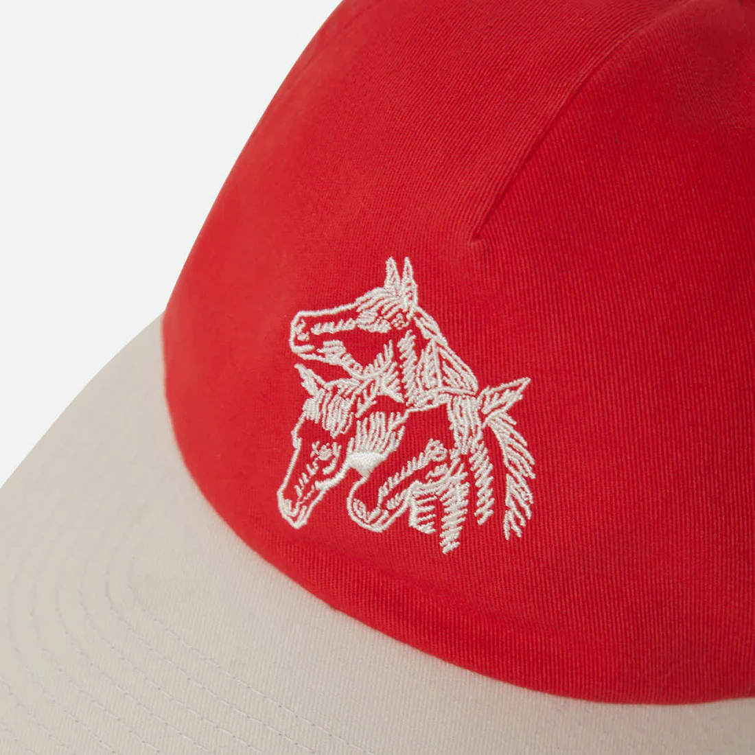BRIXTON Round Up LP Adjustable Hat - Washed Adrenaline Rush/Whitecap - Image 2