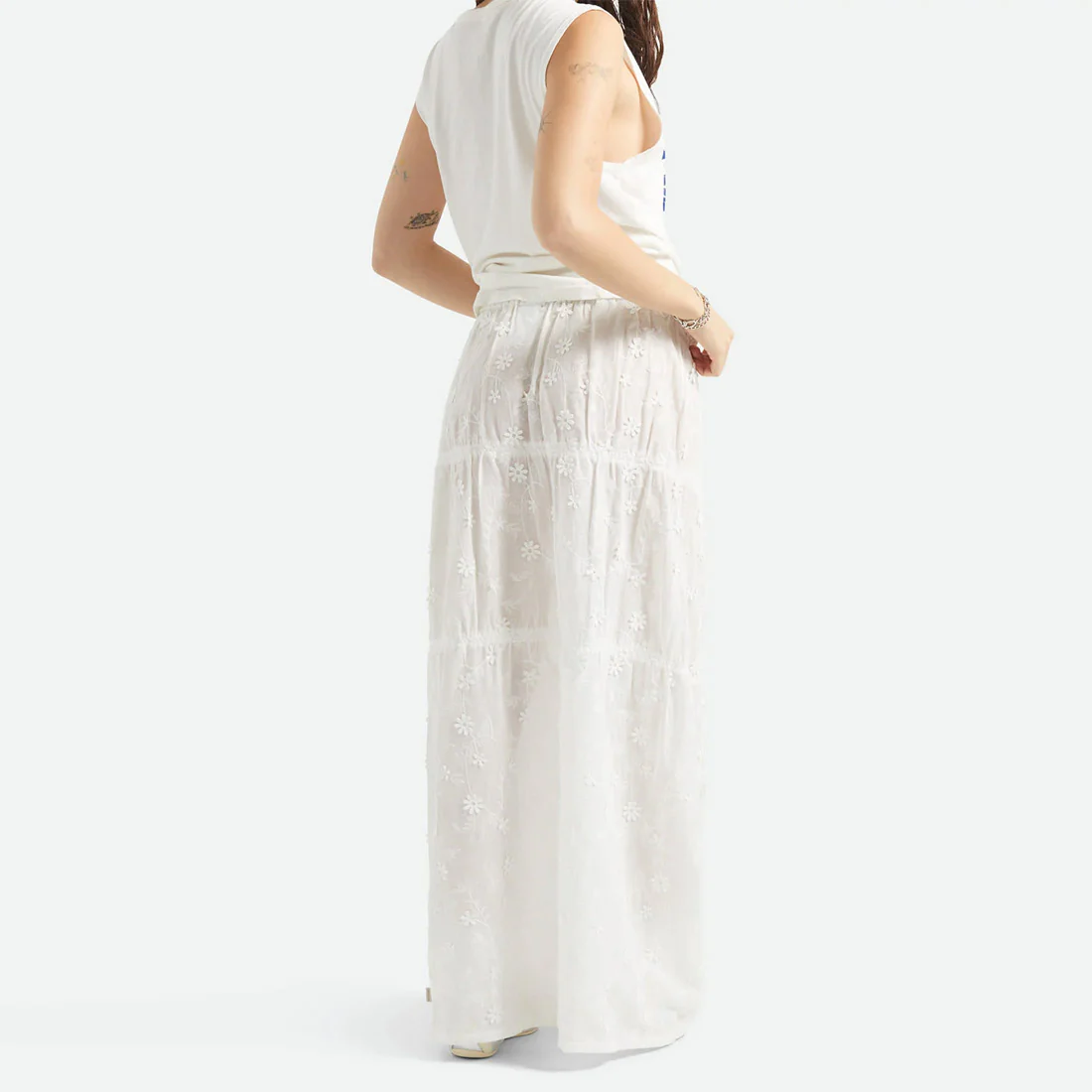 BRIXTON The Abigail Skirt - Off White Floral - Image 3