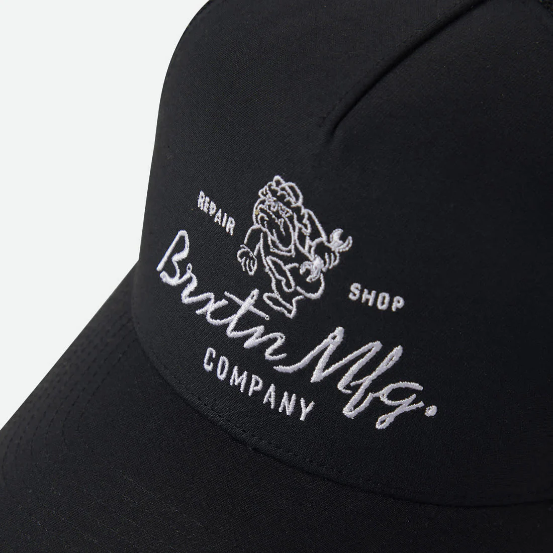 BRIXTON Tolman C Netplus MP Trucker Hat - Black/Black - Image 2