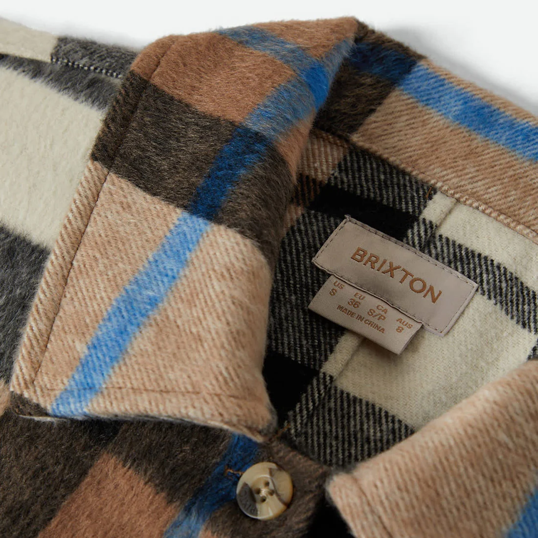 BRIXTON Women's Bowery Soft Brushed Flannel - Washed Black/Sand - Image 4
