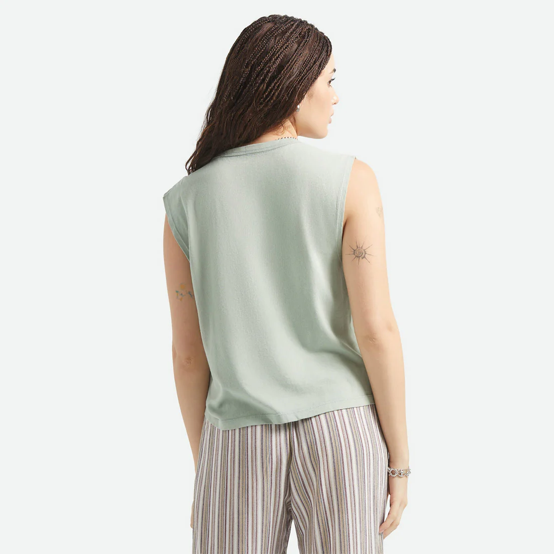 BRIXTON Women's Brixton Ranch Muscle Tank - Sage Green - Image 3