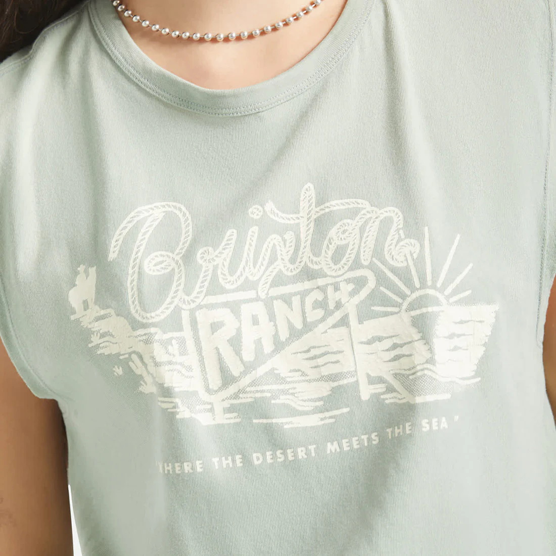 BRIXTON Women's Brixton Ranch Muscle Tank - Sage Green - Image 4