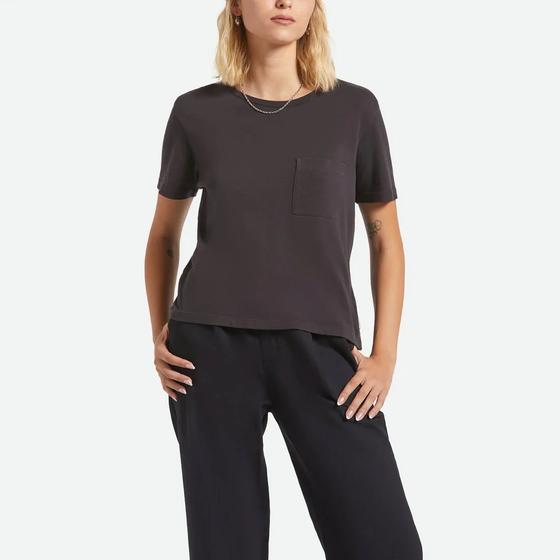 BRIXTON Women's Carefree Organic GD Perfect Tee - Black