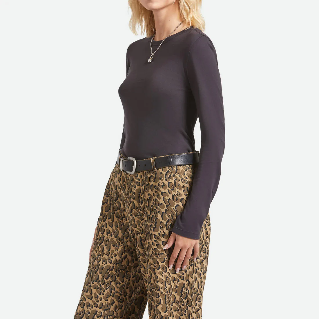 BRIXTON Women's Carefree Organic GD Slim Long Sleeve Tee - Black - Image 3