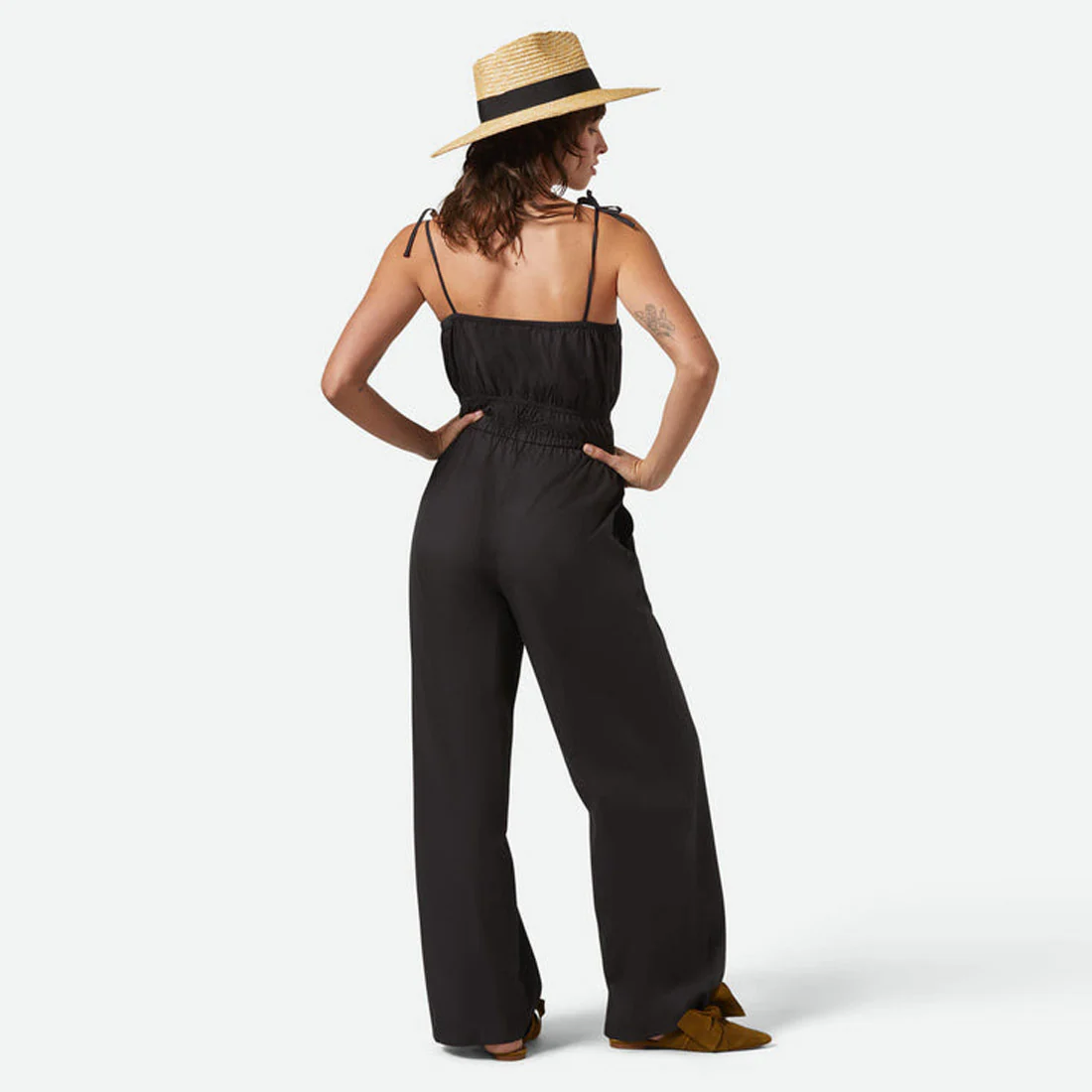 BRIXTON Women's Eden Smocked Jumpsuit - Black - Image 3