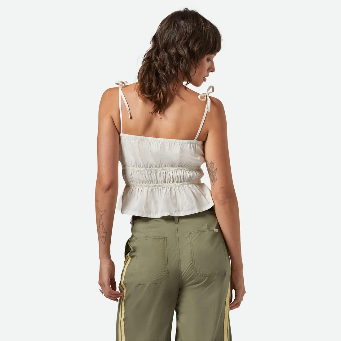 BRIXTON Women's Eden Smocked Top - Off White - Image 4