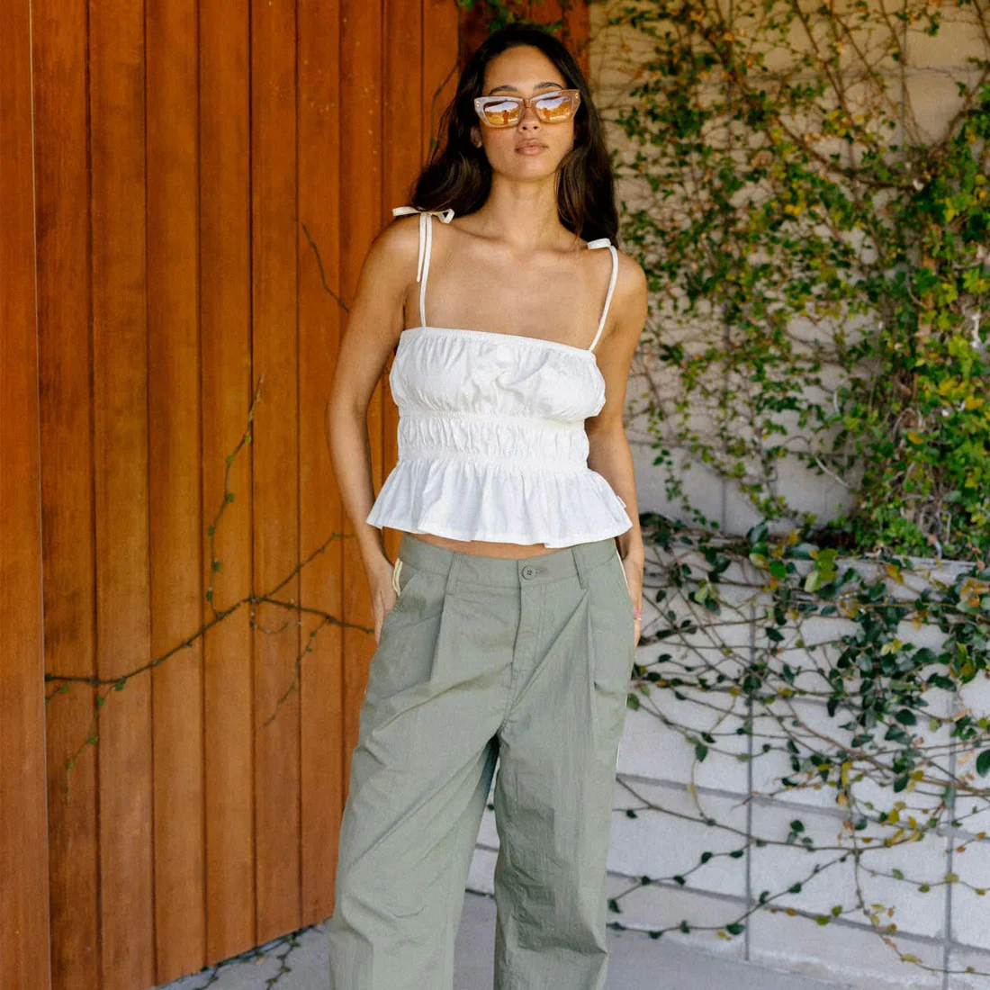 BRIXTON Women's Eden Smocked Top - Off White - Image 5